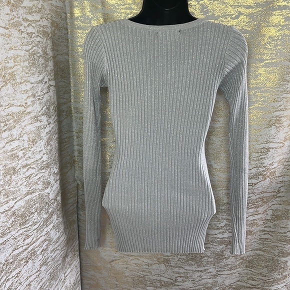 Luxestar Grey Womens Cable Knit Casual Pullover Sweater Size L/XL - Picture 7 of 13